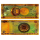 10 x SET Goldfolie - BITCOIN - 24-Karat Vergoldung - Polycarbonat - 100 virtuelle Bitcoin - 24K Note Bill