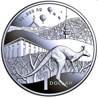 1 oz Australien 2025 Proof - KÄNGURU - KANGAROO - Bush Capital Canberra - Silber 1$ - RAM Royal Mint Australien