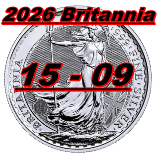 NEU* 1 oz BRITANNIA 2026 BU - UK Großbritannien - Silber 2 Pfd. - Neue Britannia 2026 - SilberspotAbhängig
