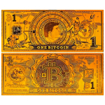 NEU ** Goldfolie - TRUMP - BITCOIN - 24-Karat Vergoldung...