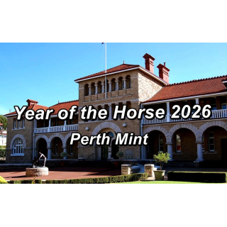 1 oz Australien 2026 PCGS FIRST STRIKE - JAHR ds PFERDES - YEAR of the HORSE - Coin Card - LUNAR III serie -  1 AU$ - Silberpferd