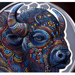 2 oz Kamerun 2025 - BISON American Bison - Patterns of the World (1) - Spezialeffekt - silber 2000 Francs  - Erstausgabe