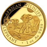 1 oz Gold Somalia Elefant 2025 Privy ANA Oklahoma City  -...
