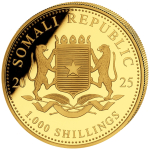 1 oz Gold Somalia Elefant 2025 Privy ANA Oklahoma City  - Serie African Wildlife - ELEFANTENMOTIV 2026