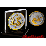 NEU* 1 oz China 2025 GILDED - DRACHE - JAHR des DRACHEN -...
