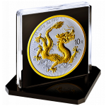 NEU* 1 oz China 2025 GILDED - DRACHE - JAHR des DRACHEN - Tang Dynasty & Grosse Mauer - Erstausgabe der neuen China Lunarserie - Silber 10 Yuan - Auflage/Mintage 500