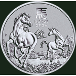 NEU** 1/2 oz Australien 2026 BU - JAHR des PFERDES / Year of the HORSE - LUNAR 3 Serie - 0,5 AU$ - Silberpferd Silver Horse