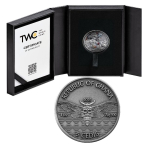 1 oz Ghana 2025 antique -SKELETT- GANGSTER SKULL aus CHICAGO  - Memento Mori - Silber Antique Finish - silber 5 Cedis - 3. Ausgabe - EINZELSTÜCK!