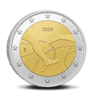 2 Euro Finnland 2025 100 Jahre Finnland-Schweden-Leichtathletikspiel bfr. unc.