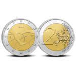 2 Euro Coincard (FI) 2025 100 Jahre Finnland-Schweden-Leichtathletikspiel bfr. unc