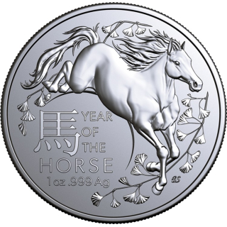 NEU* 1 oz Australien RAM 2026 BU - JAHR des PFERDES / YEAR of the HORSE - 1 AU$ - Silberpferd - Premium Anlagemünze Royal Australian Mint