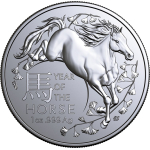 NEU* 1 oz Australien RAM 2026 BU - JAHR des PFERDES /...