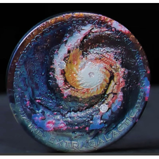 5 oz EXTRAGALACTIC Australien 20255 mit DIAMANTEN - Silver Patinaed Coloured Coin with a Pink, Golden & 2 White diamonds - Ultra High Relief