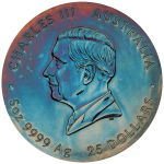 5 oz EXTRAGALACTIC Australien 20255 mit DIAMANTEN - Silver Patinaed Coloured Coin with a Pink, Golden & 2 White diamonds - Ultra High Relief