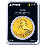 1 oz Gold Australien 2026 PCGS MS-70 - Jahr des Pferdes...