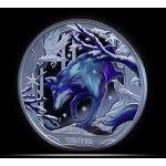1 oz Niue 2025 Proof - Der WINTER-WOLF / Der Wolf im Winter - Serie Jahreszeiten/Seasons (4) - Silber Color 1 $ - nur wenige / Only a few