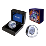 1 oz Niue 2025 Proof - Der WINTER-WOLF / Der Wolf im Winter - Serie Jahreszeiten/Seasons (4) - Silber Color 1 $ - nur wenige / Only a few