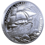 1 oz Niue 2025 Proof - HMS BEAGLE /  TEN-GUN-BRIG  -...