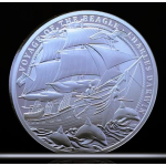 1 oz Niue 2025 Proof - HMS BEAGLE /  TEN-GUN-BRIG  -...