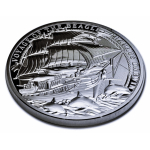 ab Lager** 1 oz Niue 2025 Proof - HMS BEAGLE /  TEN-GUN-BRIG  - Charles Darwins Reise zu den Galapagos-Inseln /  Voyage to the Galapagos-Islands- Silber 1 $