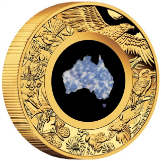 2 oz Australien 2025 Proof - Blauer Lepidolith - Serie Great Southern Land - Silber 200 AU$  Jede Münze ein UNIKAT