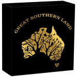 2 oz Australien 2025 Proof - Blauer Lepidolith - Serie Great Southern Land - Silber 200 AU$  Jede Münze ein UNIKAT