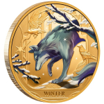 1 oz Gold Niue 2025 Proof - Der WINTER-WOLF / Der Wolf im...