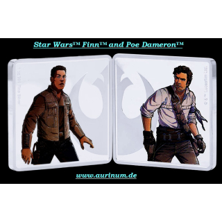 1 oz Medaillon 2025 Proof - STAR WARS FINN vs POE DAMERON - Episches Duell - Doppelseitiges Motiv - Silber - Epische Kämpfe des Star Wars Universums