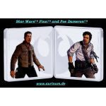 1 oz Medaillon 2025 Proof - STAR WARS FINN vs POE DAMERON - Episches Duell - Doppelseitiges Motiv - Silber - Epische Kämpfe des Star Wars Universums