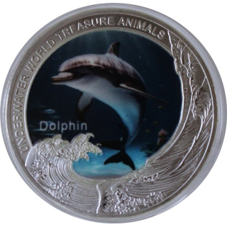 24,1 g Bimetall Color Proof - DELFIN / DOLPHIN - Guardian of the Ocean Depth
