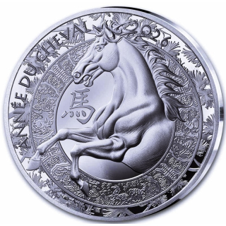 Einzelstück * Frankreich 10 Euro 2026 Silber Proof - Jahr des PFERDES / Year of the HORSE - Lunaserie Monnaie de Paris