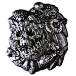 2,53 oz Silber Motivbarren - AZTEKEN Gott des TODES / God...