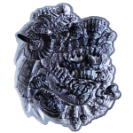 2,53 oz Silber Motivbarren - AZTEKEN Gott des TODES / God...