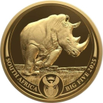 NEU* 1 oz Gold Südafrika 2025 Proof - NASHORN RHINO...