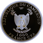 1 oz Kamerun 2010 Gilded Proof -  CROSS RIVER GORILLA...