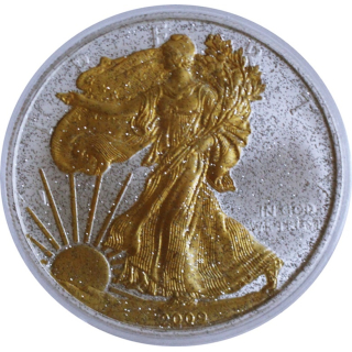 Neu* 1 oz USA 2009 Gilded Sternenstaub Edition- LIBERTY AMERICAN EAGLE - Stardust Edition