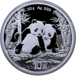 30 g Silber China PANDA 2026 BU - Silberpanda - 10 Yuan