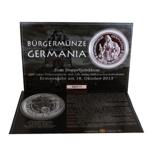NEU* 1 oz Niue 2013 Proof Coin Card - LADY GERMANIA - Die Heldin Germaniens - Silber 1$