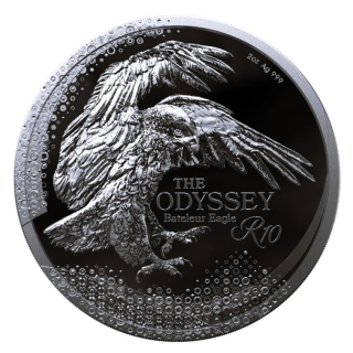 2 oz Südafrika 2025 Proof - ADLER / Gänseadler Gaukler /Bateleur Eagle - Odyssey of the Sky - South Africa - silber 10 Rand