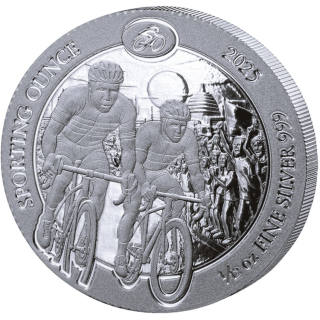 ab Lager** 1/12 oz Ruanda 2025 BU - RADSPORT / CYCLING -  Sporting Ounce - Silber 10 RWF