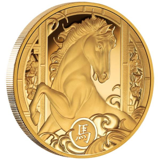 1 oz Gold Niue 2026 Proof - Jahr des PFERDES - YEAR of the HORSE - Lunarserie NZ Mint - 100$ - TOP-EDITION 3. Ausgabe