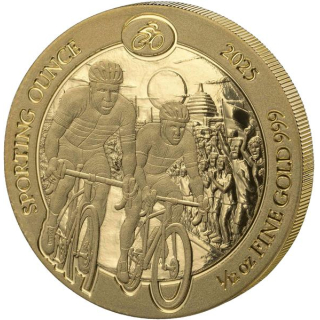 1/12 oz Gold Ruanda 2025 BU - RADSPORT / CYCLING -  Sporting Ounce - Silber 100 RWF
