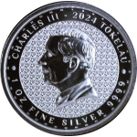 NEU * 1 oz Tokelau 2024 Color - TERRA / EARTH - Grünland vs Betonstädte / Greenland vs concrete cities  - 3-Dimensionale Colorierung - Silber Prooflike 5 NZ$