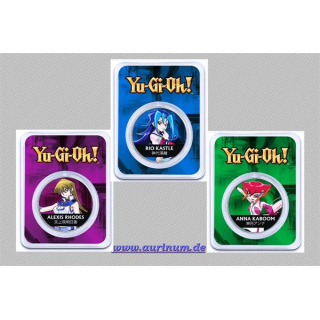 3 x 1 oz SilberSET Niue 2024 - YU-GI-OH - Anna Kaboom + Alexis Rhodes + Rio Kastle - Coin Cards 2$ - Letzte Chance !