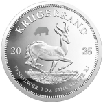 Neu * 2 x 1 Unze Silber Big Five Serie III NASHORN / RHINO und Krügerrand mit Privy Nashorn Südafrika 2025 Proof