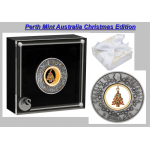 2 oz Australien 2025 antique - SANTAS WORKSHOP - Santa Klaus Weihnachts Werkstatt - mit beweglichen Weihnachtsbaum - Perth Mint Weihnachtsedition >  silber antique Finish 2 AU$