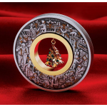Wieder Bestellbar** 2 oz Australien 2025 antique - SANTAS WORKSHOP - Santa Klaus Weihnachts Werkstatt - mit beweglichen Weihnachtsbaum - Perth Mint Weihnachtsedition >  silber antique Finish 2 AU$