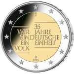 2 Euro Deutschland 2025 - 35 Jahre Deutsche Einheit Mz. D (München)