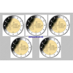 5 x 2 Euro Deutschland 2025 - 35 Jahre Deutsche Einheit / 35th anniversary of German Reunification - Alle 5 Prägestätten - All 5 German Mints - unc.