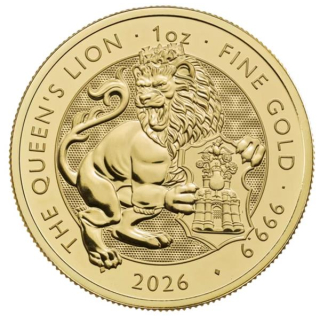 NEU* 1 oz Gold UK 2026 Tudors Beasts BU - BRITISH LION - Britischer LÖWE - Royal Tudor Beasts - Großbritannien Gold 100 Pfd.